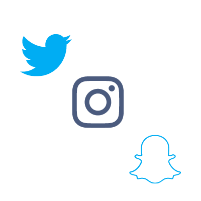 Tweets compartidos en Instagram y snapchat