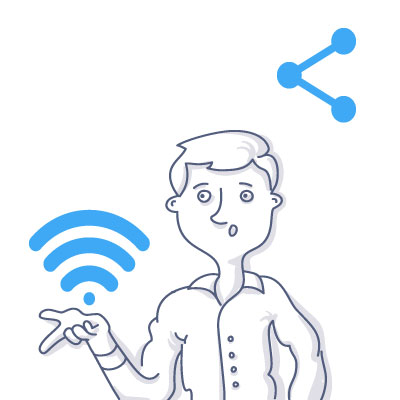 Conexion wifi gratuita para compartir en rrss